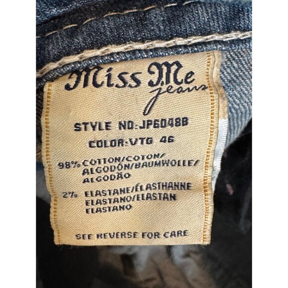 Miss Me JP6048B Womens Bootcut Jeans Size 29 Vintage Wash Denim Stretch Cotton B - Picture 7 of 10